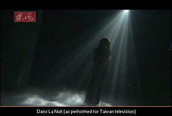 Dans La Nuit, as performed by Miss Sarah for Taiwan television...