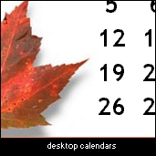 the desktop calendar page - we made some beautiful calendars to brighten up your computer screen...