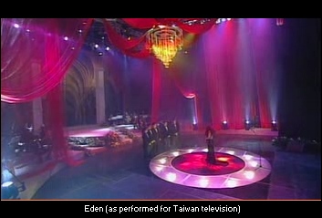 Eden, as performed by Miss Sarah for Taiwan television...